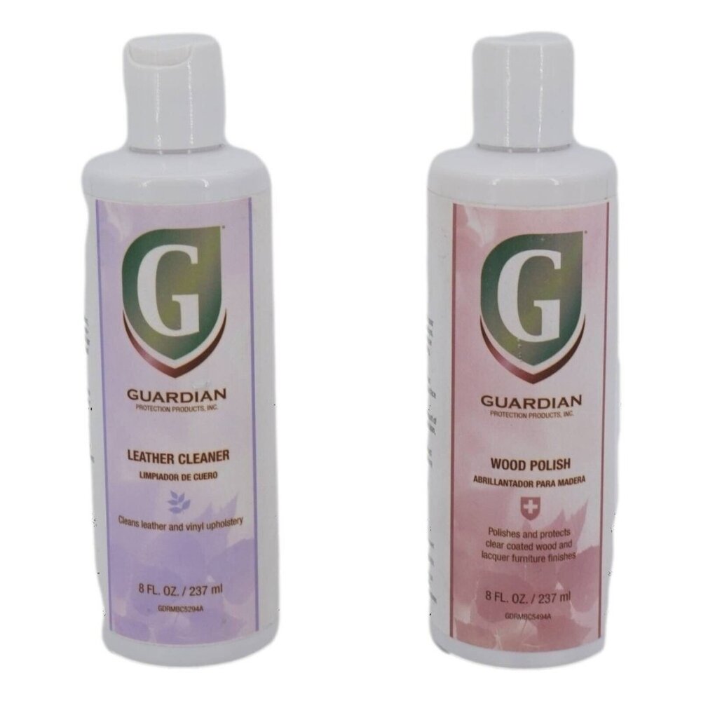 Guardian Leather Cleaner Wood Polish 8 Oz Set Of 2 Furniture Upholstery New